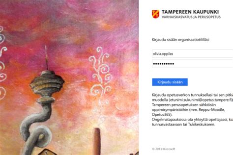 tampere sähköposti kirjautuminen.
